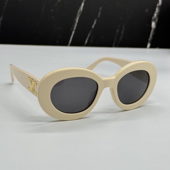 NEW CELINE CL40312U 25A ROUND IVORY WOMEN SUNGLASSES CELINE - Picture 6 of 10